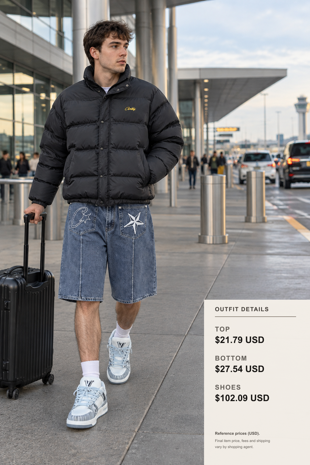 Corteiz Jacket Airport Layering Guide outfit 1 full-body street style for fashionreps
