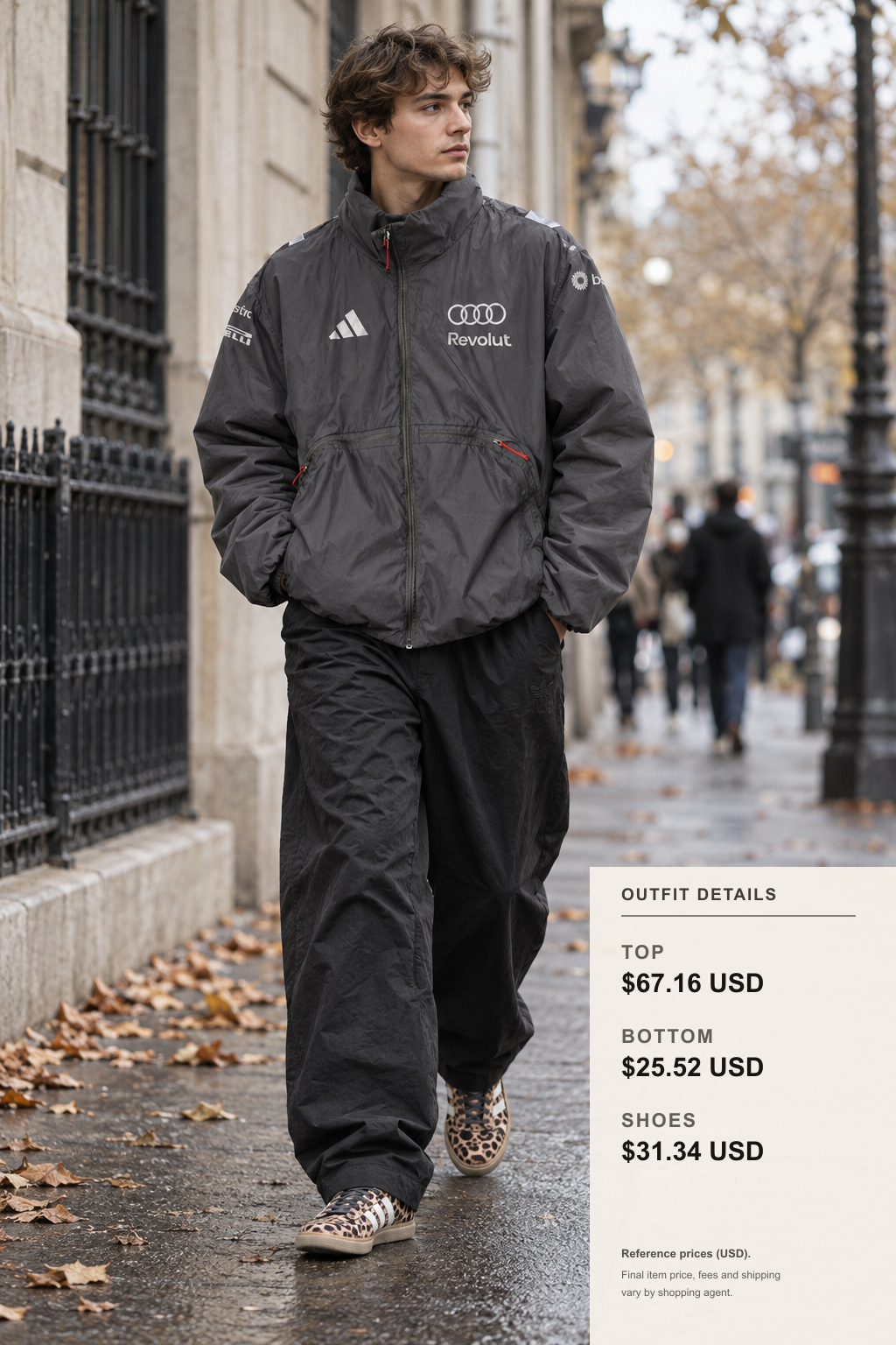 adidas Jacket: 3 Fall-Winter Outfit Plans outfit 1 full-body street style for fashionreps