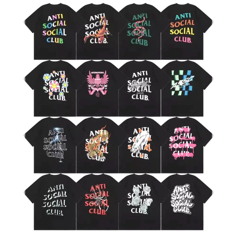 Anti Social Social Club multicolor T-shirt collection review: loose raglan tees in 230gsm double-yarn cotton