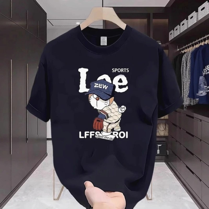Lee Black T-Shirt in Casual Streetwear Style Review: 250g vs 200g Cotton
