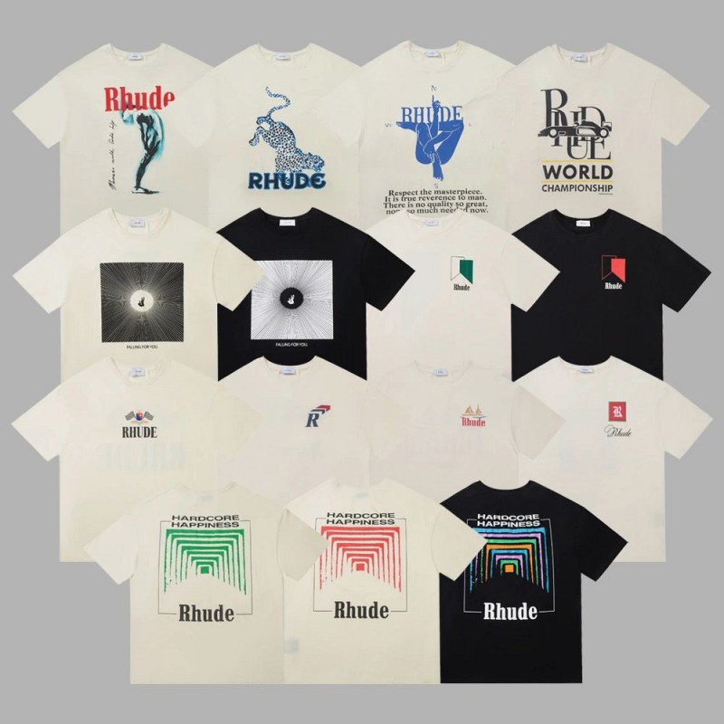 Rhude Multicolor T-Shirt Collection Review: The Bottom Hem Is What Decides Your Size