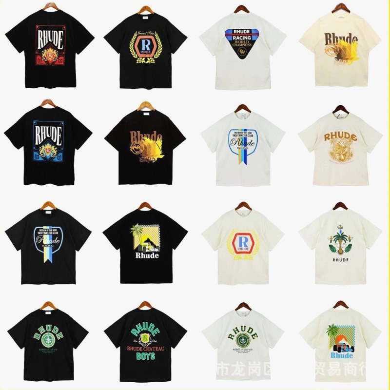 Rhude Trendy T-Shirts with Various Printed Designs Review: 240g Cotton in a Boxy Cut